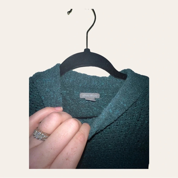 0205W. EDDIE BAUER KNITTED LONG SLEEVE SWEATER MOCK NECKLINE SIZE SMALL - Picture 9 of 11